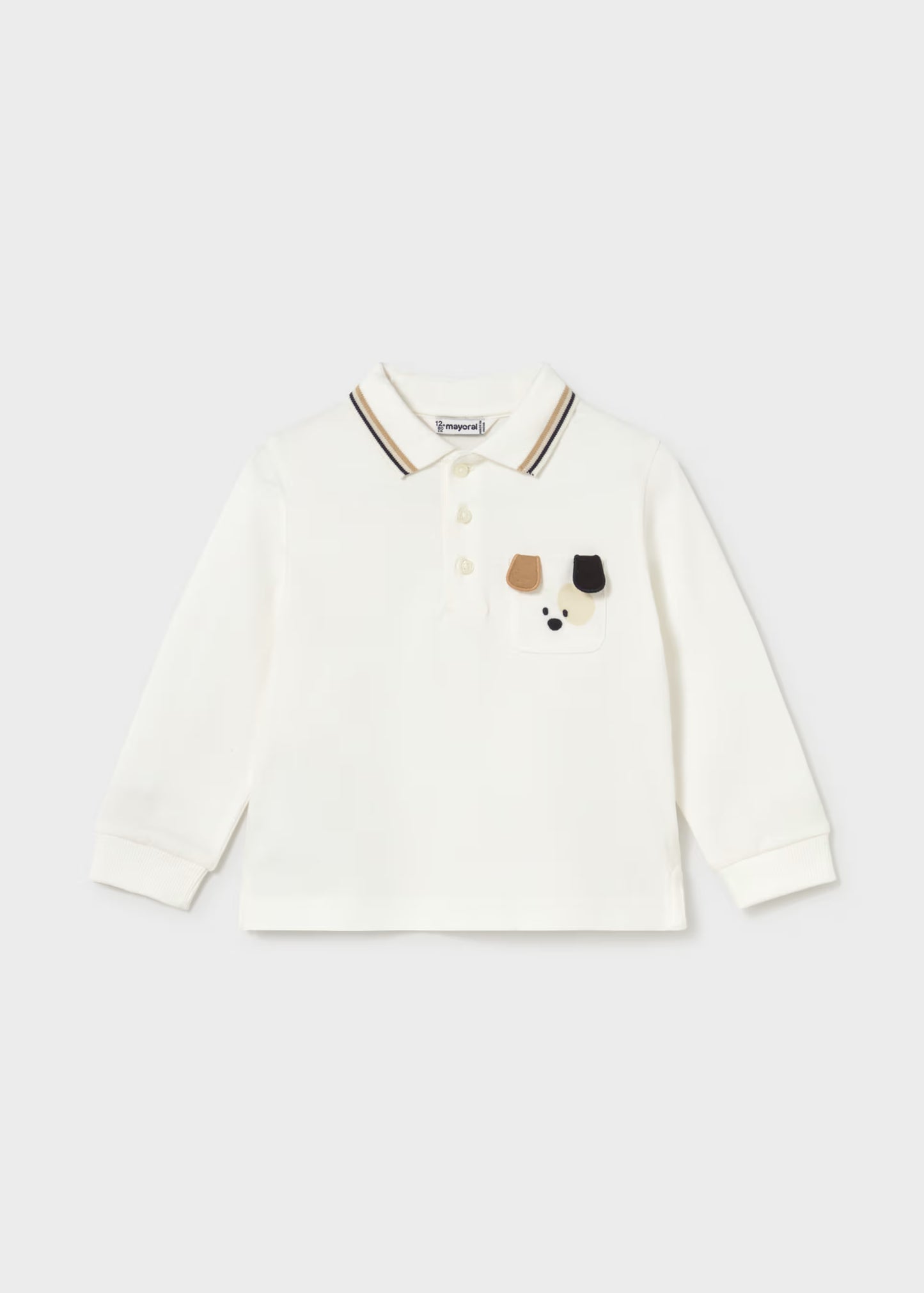 Conjunto polo manga larga perrito bebé niño