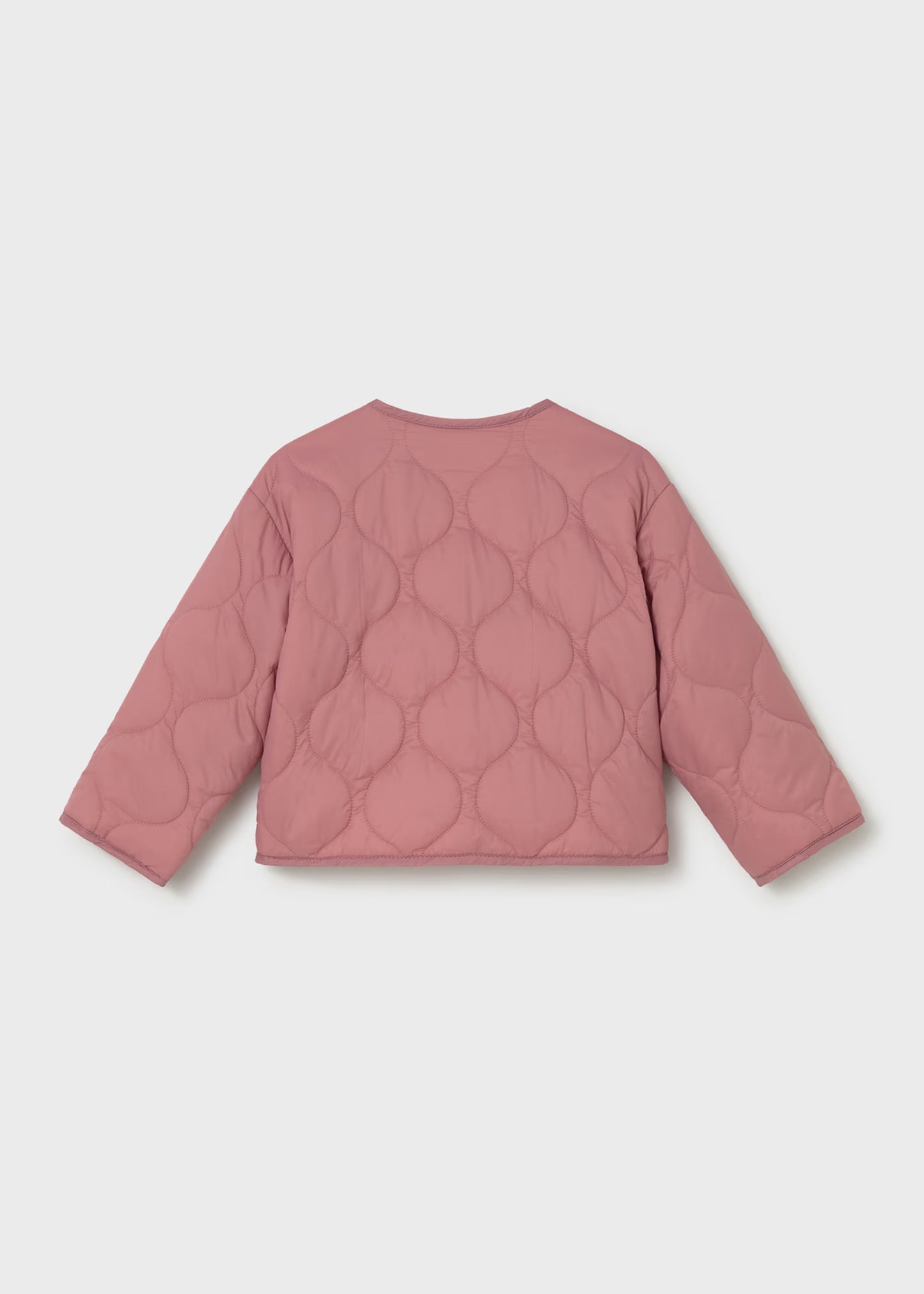 Impermeable acolchado rosa reversible bebé niña