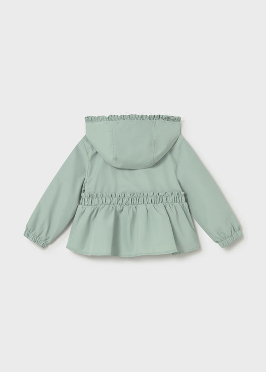Rompevientos capucha verde lago bebé niña