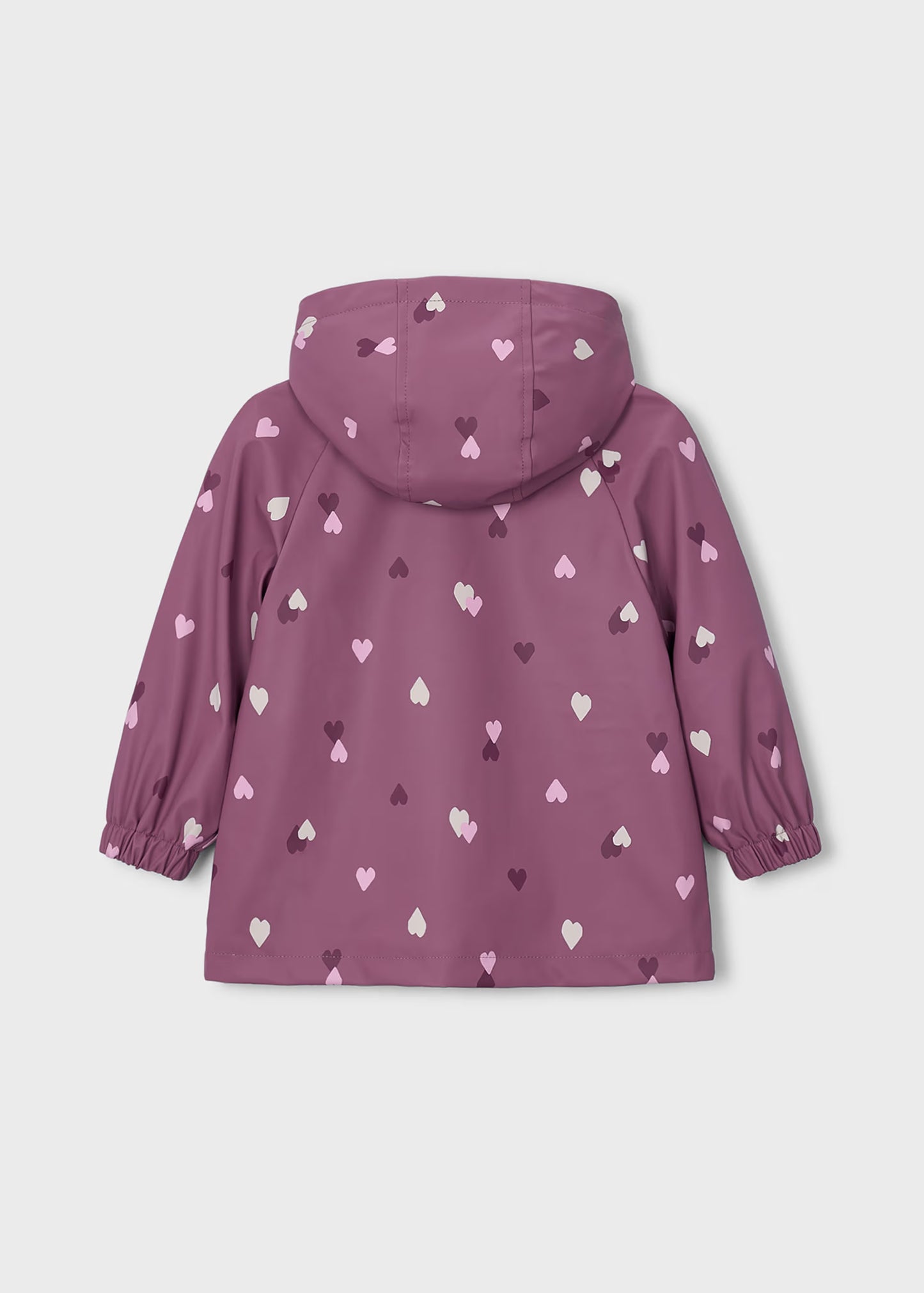 Impermeable afelpado corazones mini niña