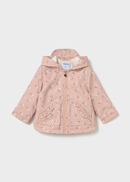Impermeable rosa estampado bebé niña