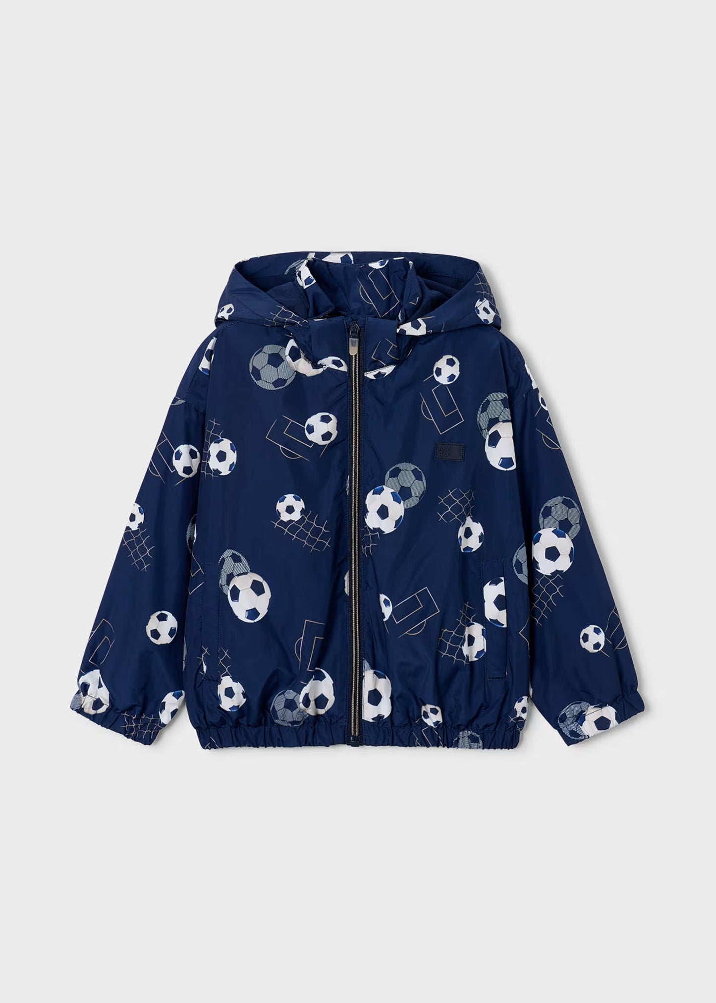 Impermeable fútbol azul marino mini niño