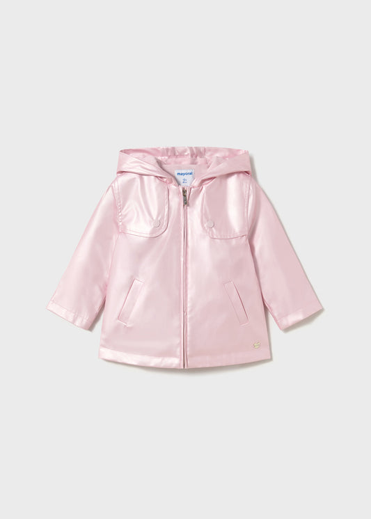 Rompevientos impermeable rosa bebé niña