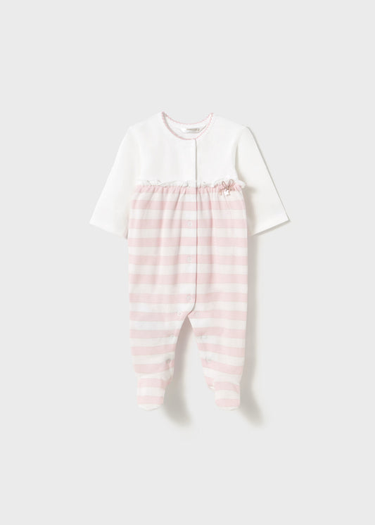 Set 2 pijamas largas rosa recién nacida