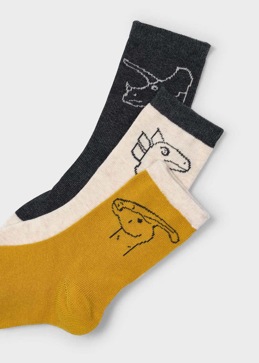 Set 3 calcetines dinosaurios mini niño