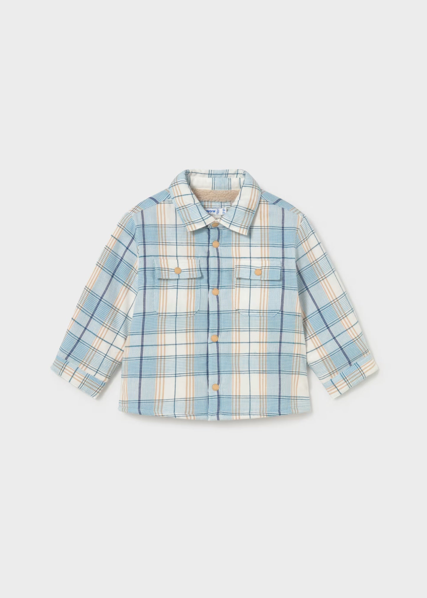 Sobrecamisa cuadros forrada bebé niño