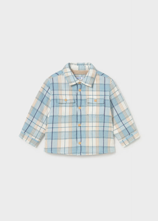 Sobrecamisa cuadros forrada bebé niño