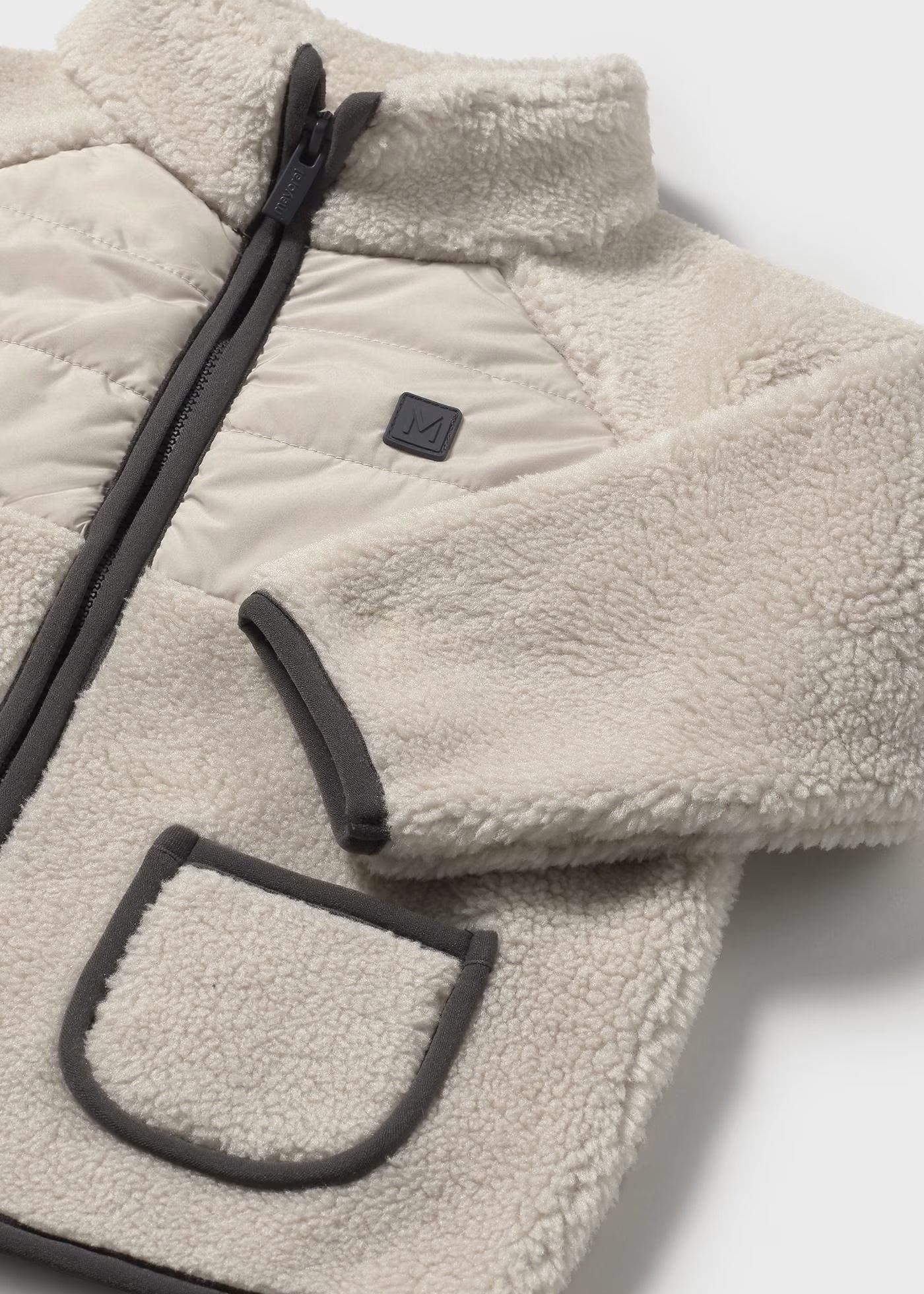 Sudadera cremallera borrego bebé niño