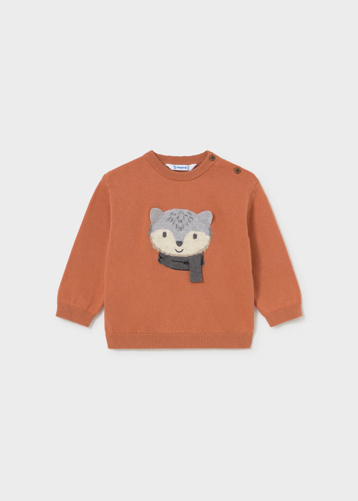 Suéter ladrillo zorrito bebé niño