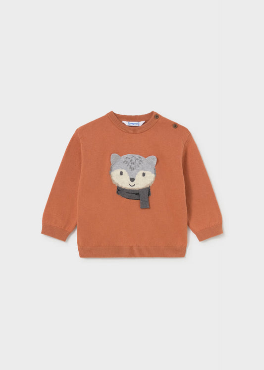 Suéter ladrillo zorrito bebé niño