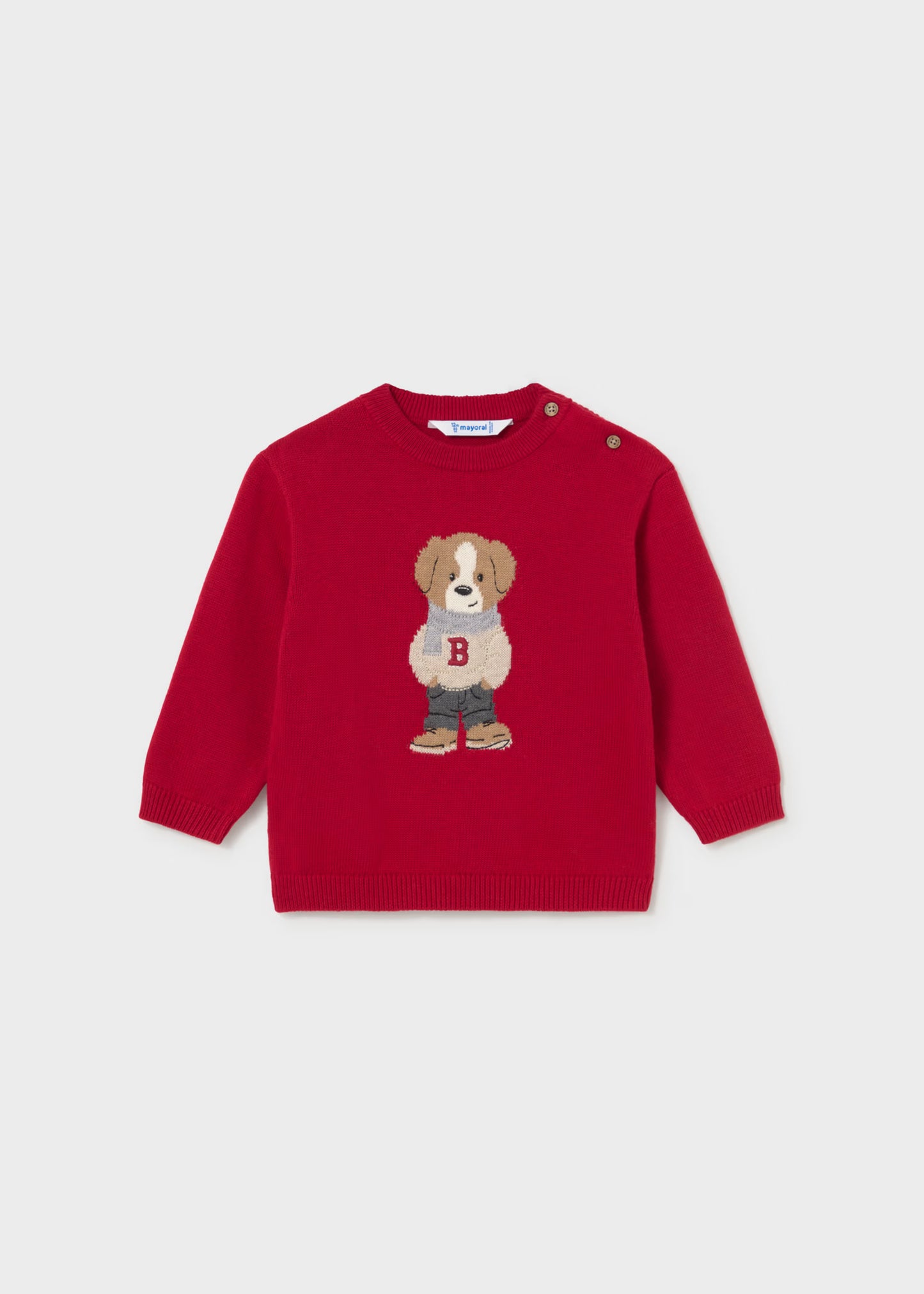 Suéter rojo perrito bebé niño