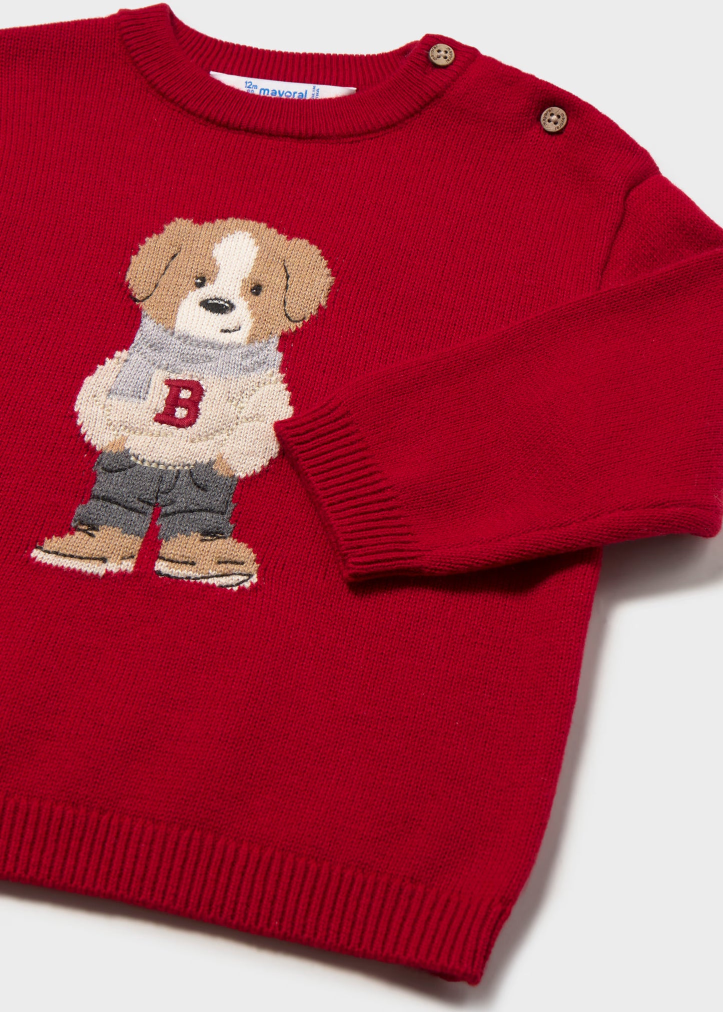 Suéter rojo perrito bebé niño