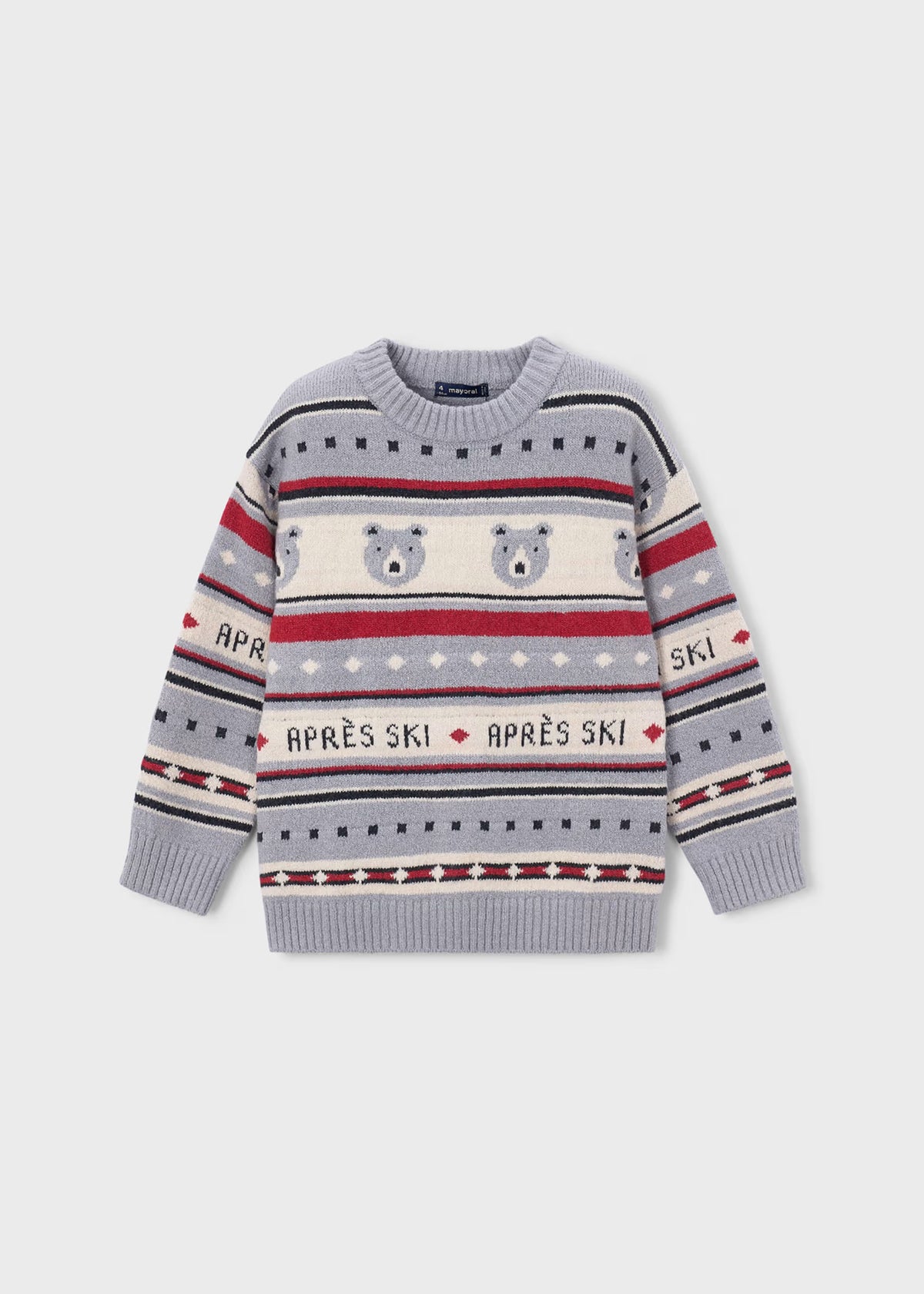 Suéter jacquard osito mini niño