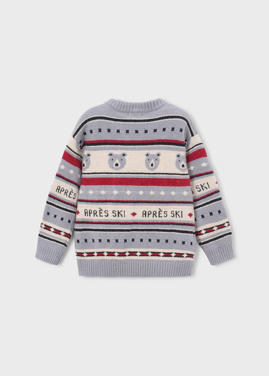 Suéter jacquard osito mini niño