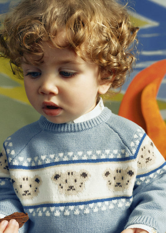 Suéter jacquard ositos bebé niño