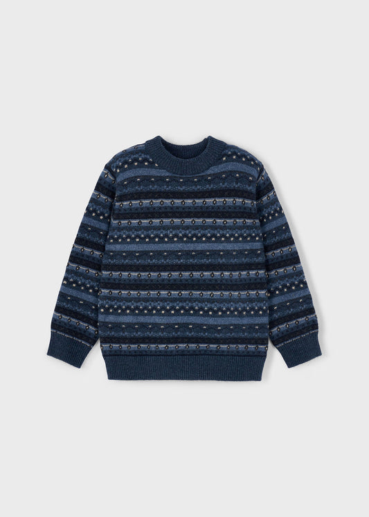 Suéter motivo jacquard mini niño