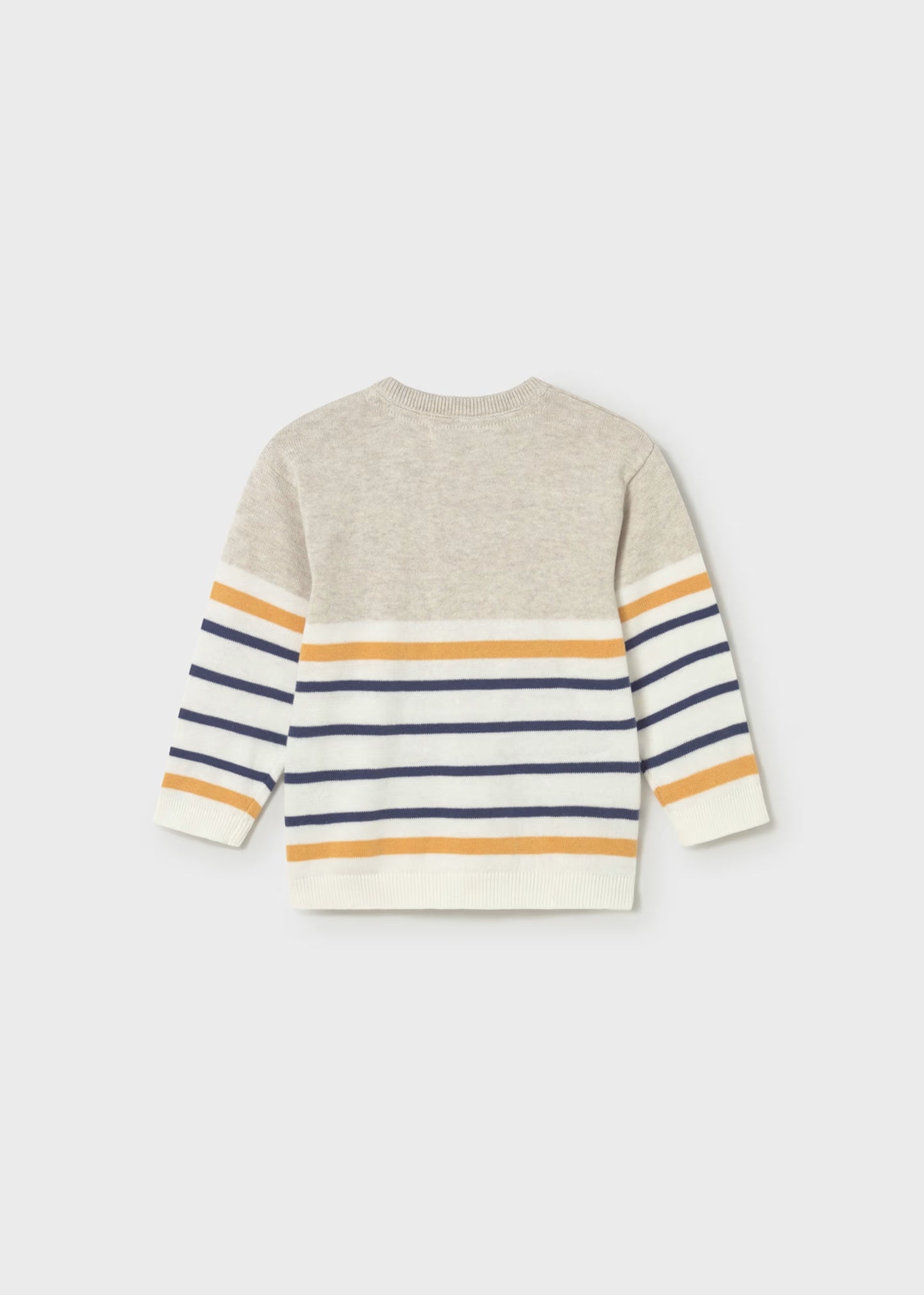 Suéter rayas beige bebé niño