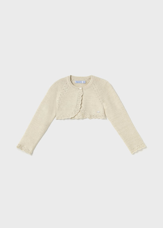 Rebeca tricot champagne bebé niña