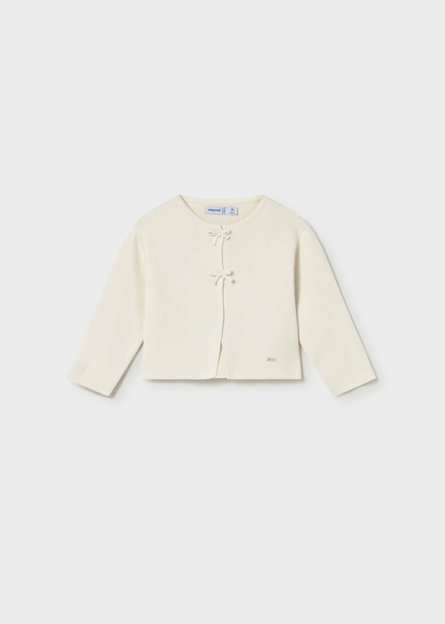 Suéter torera tricot moños bebé niña