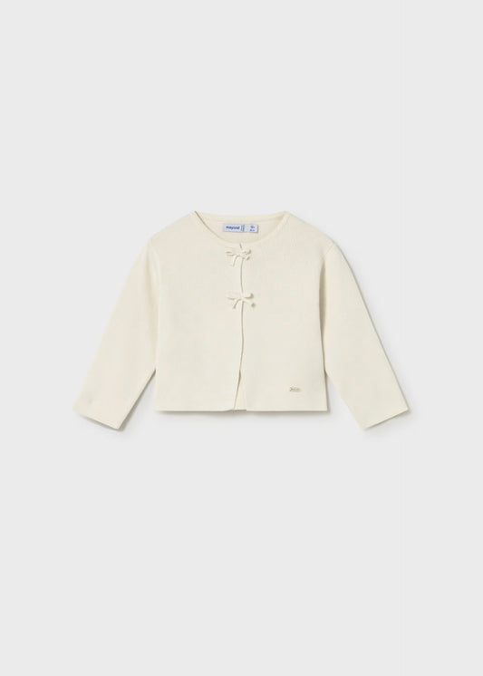 Suéter torera tricot moños bebé niña