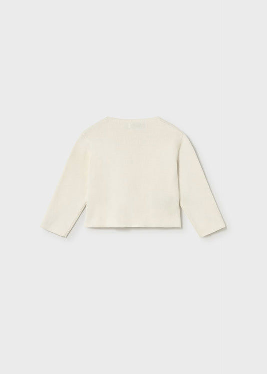 Suéter torera tricot moños bebé niña