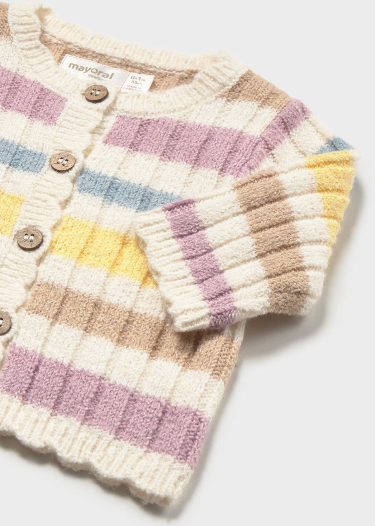 Torera tricot rayas recién nacida