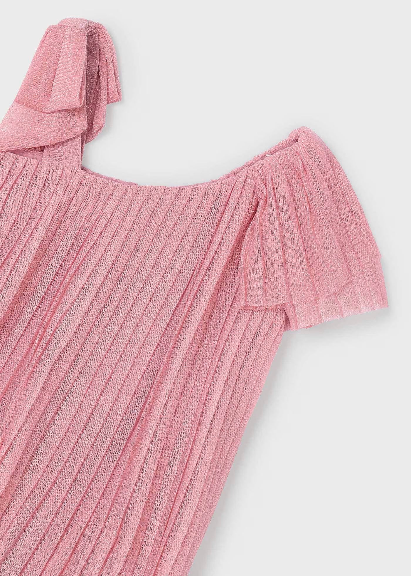 Vestido rosa plisado mini niña