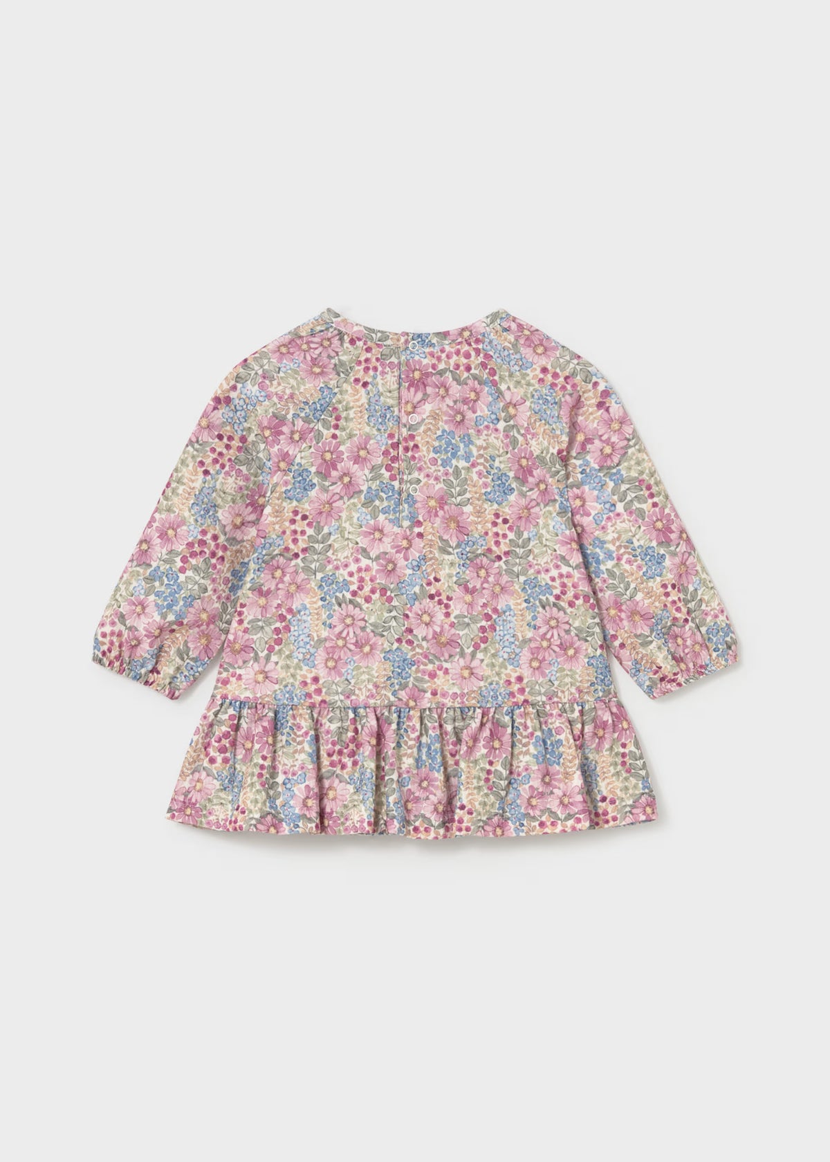Vestido bambula flores bebé niña