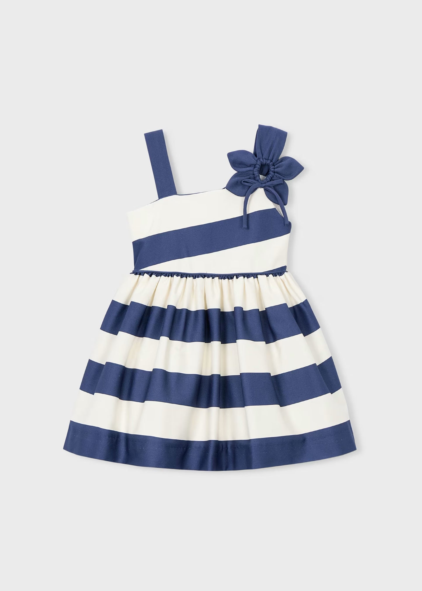 Vestido ceremonia rayas asimétrico mini niña