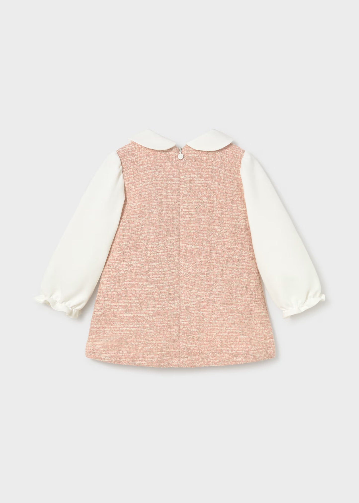 Vestido rosa tweed bebé niña