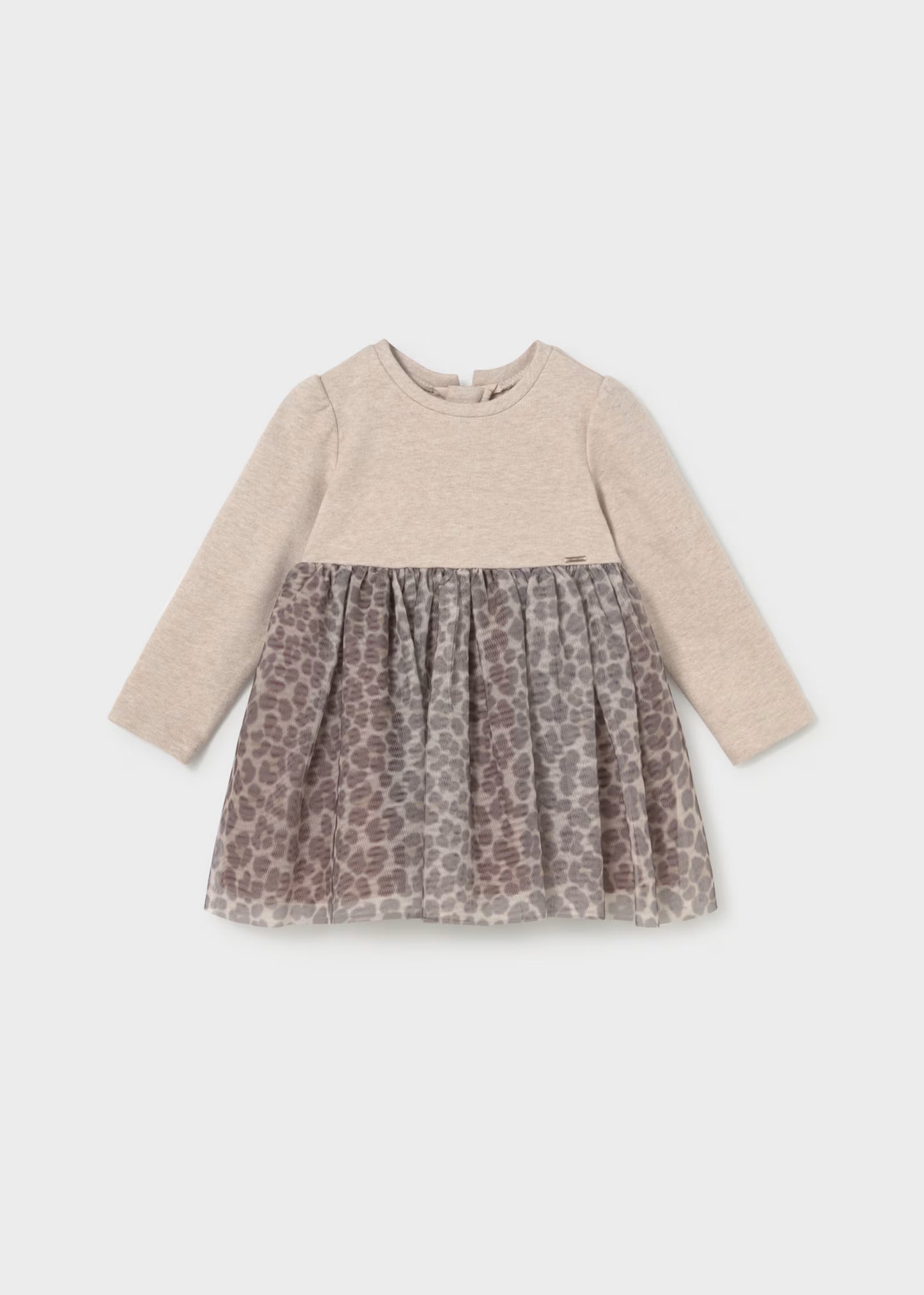 Vestido combinado tul bebé niña