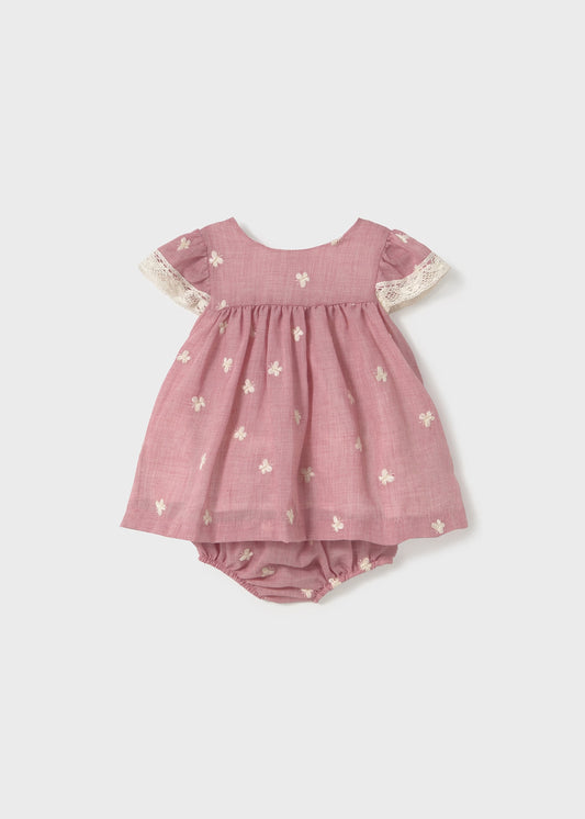 Vestido rosa con braguita recién nacida