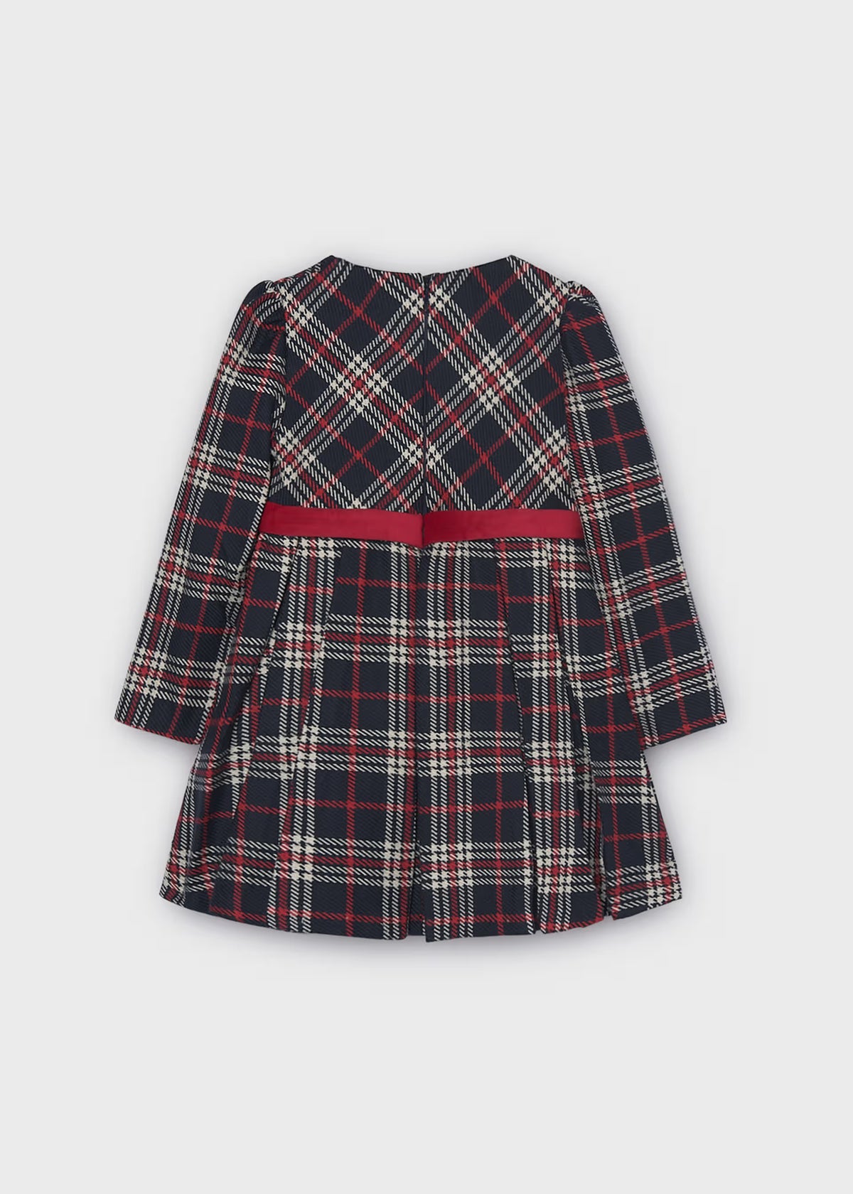 Vestido cuadros azul marino mini niña
