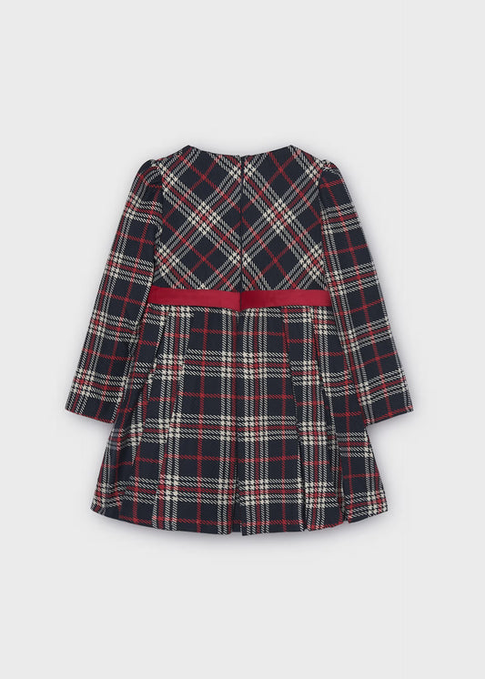 Vestido cuadros azul marino mini niña