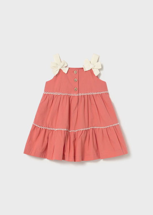 Vestido de rizo con moños bebé niña