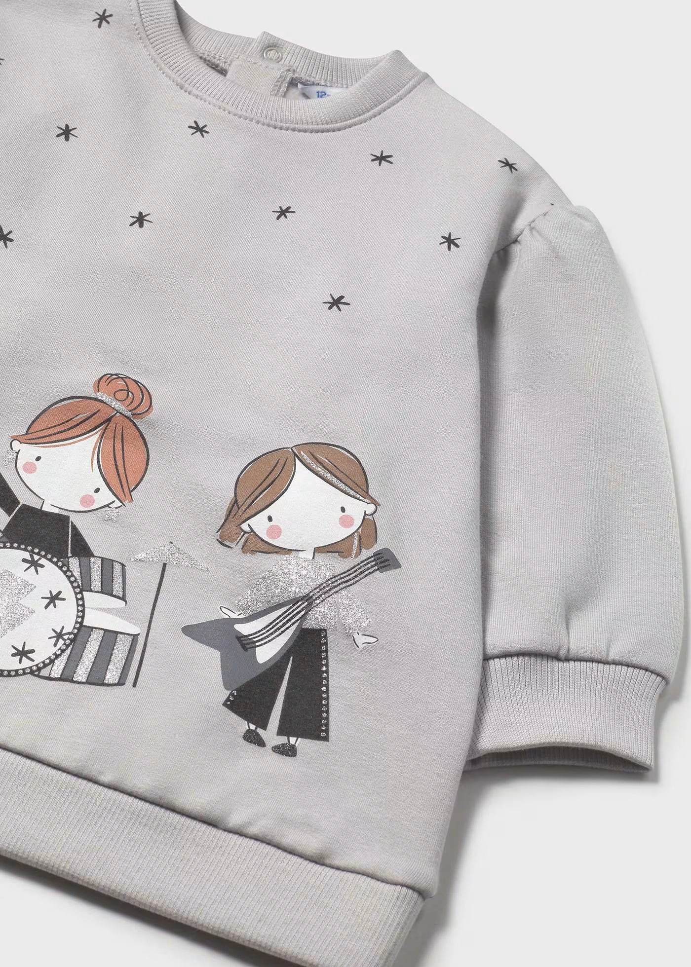 Vestido felpa gráfica bebé niña