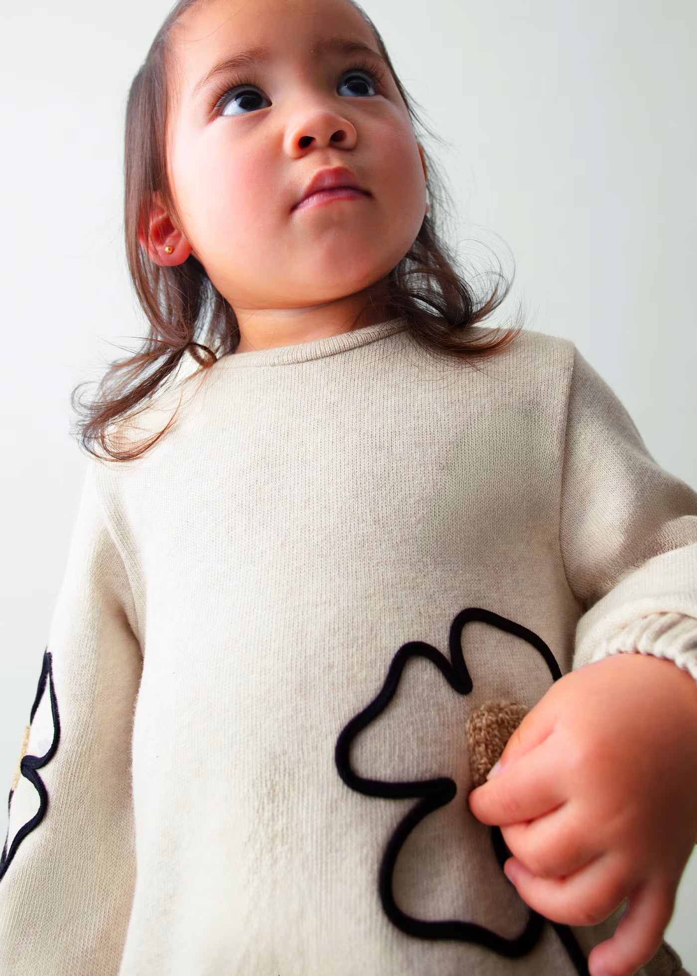 Vestido felpa con leggings terciopelo bebé niña