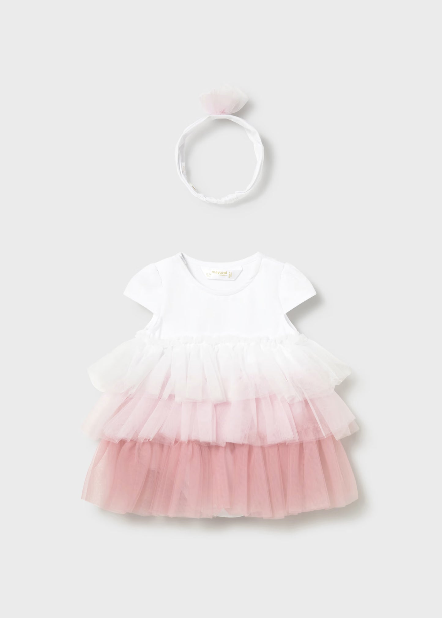 Vestido holanes con diadema recién nacida