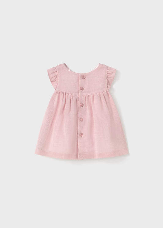 Vestido nido rosa recién nacida