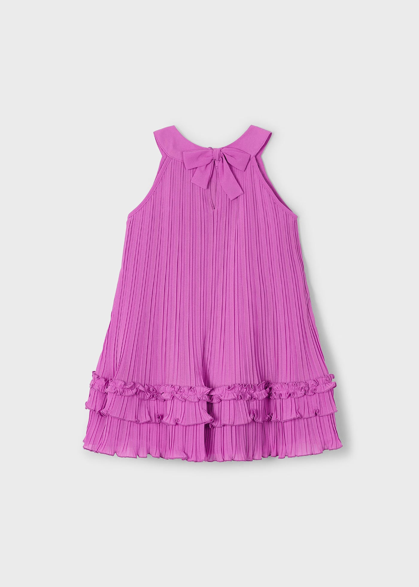 Vestido plisado orquídea mini niña