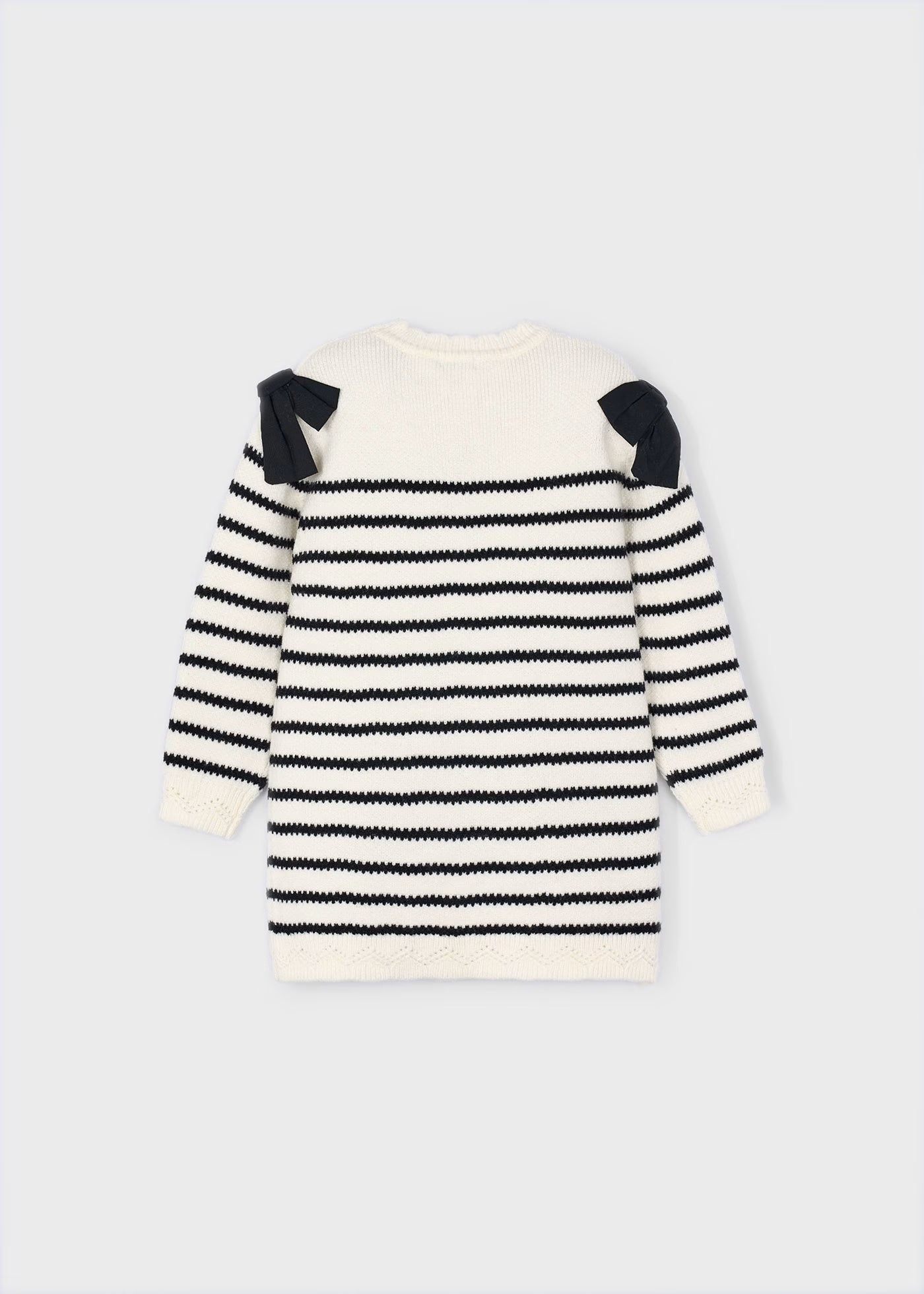 Vestido rayas con moños mini niña