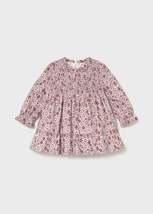 Vestido terciopelo con holanes flores bebé niña (Copia)