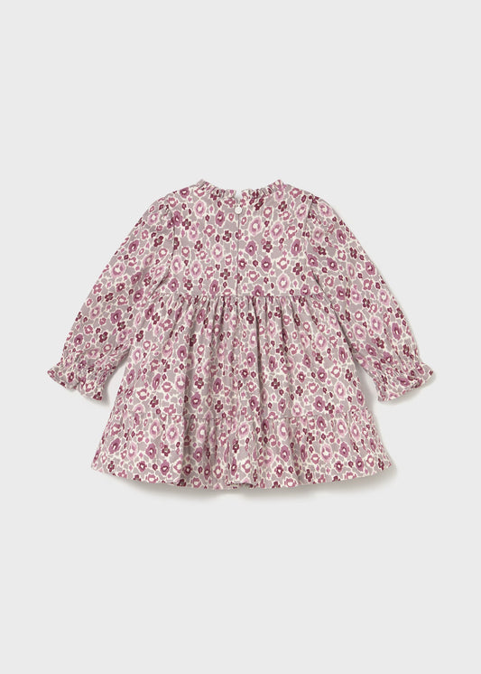 Vestido terciopelo con holanes flores bebé niña (Copia)