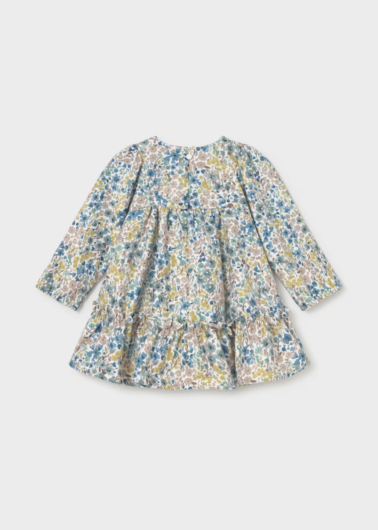 Vestido terciopelo anis bebé niña
