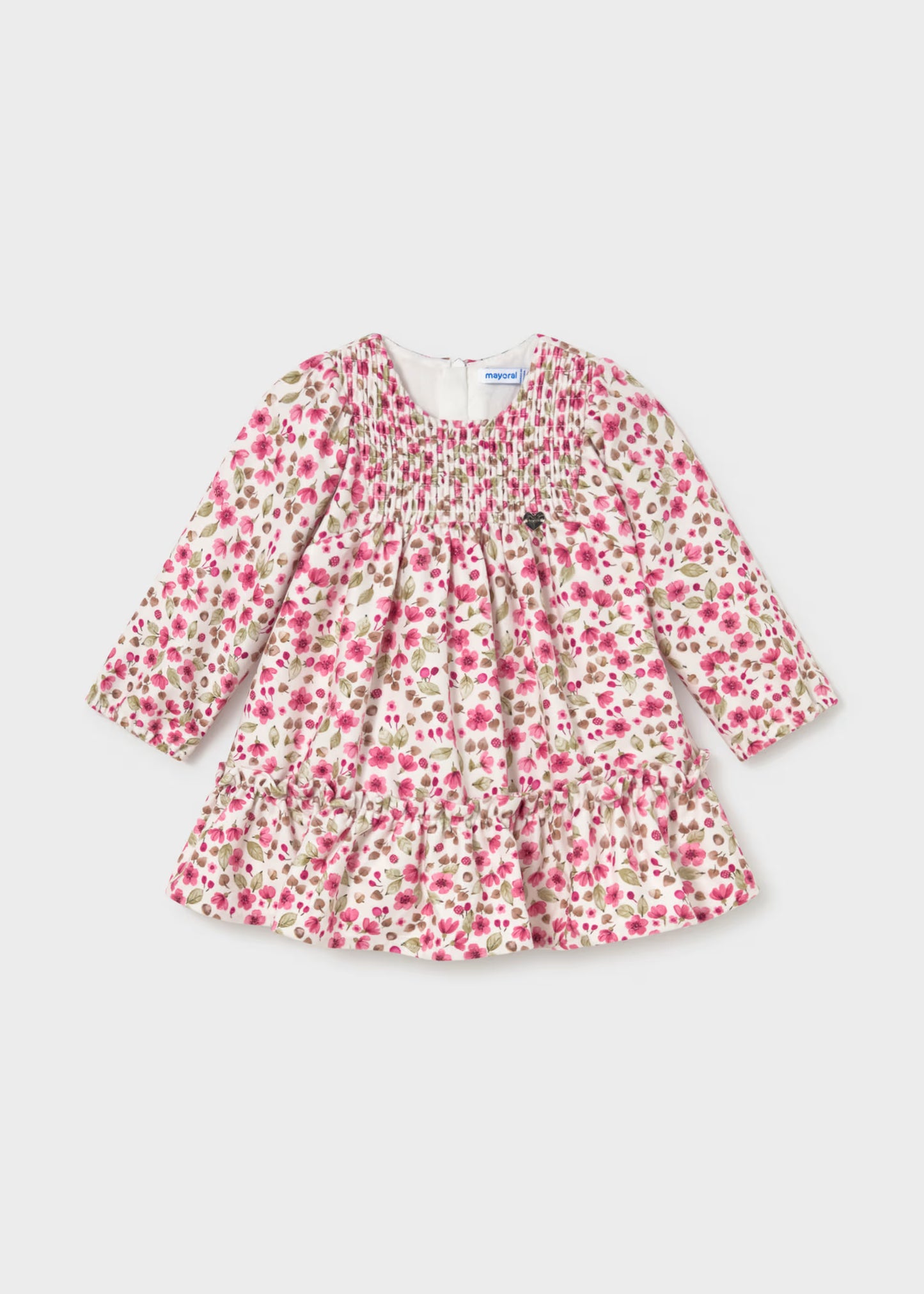 Vestido terciopelo pétalo bebé niña