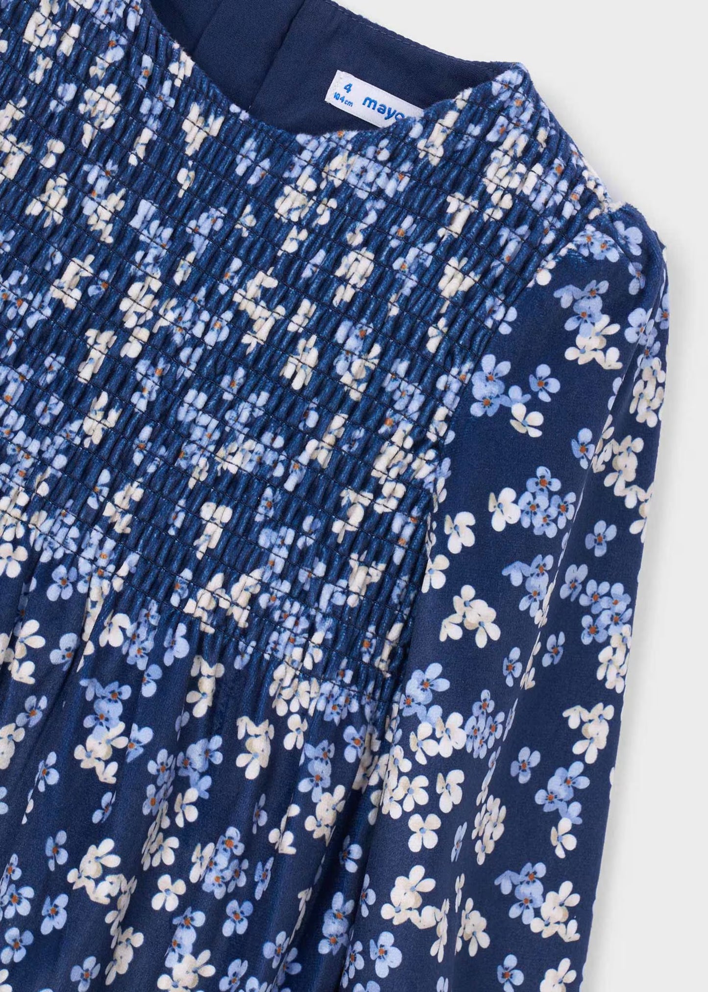 Vestido terciopelo estampado mini niña
