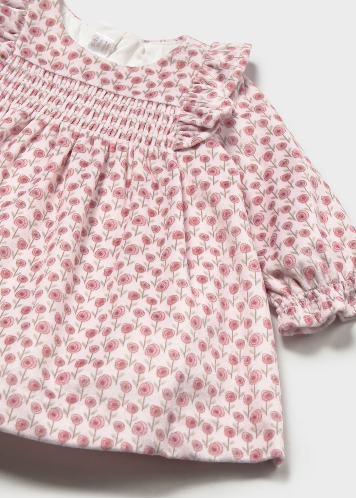 Vestido terciopelo recién nacida