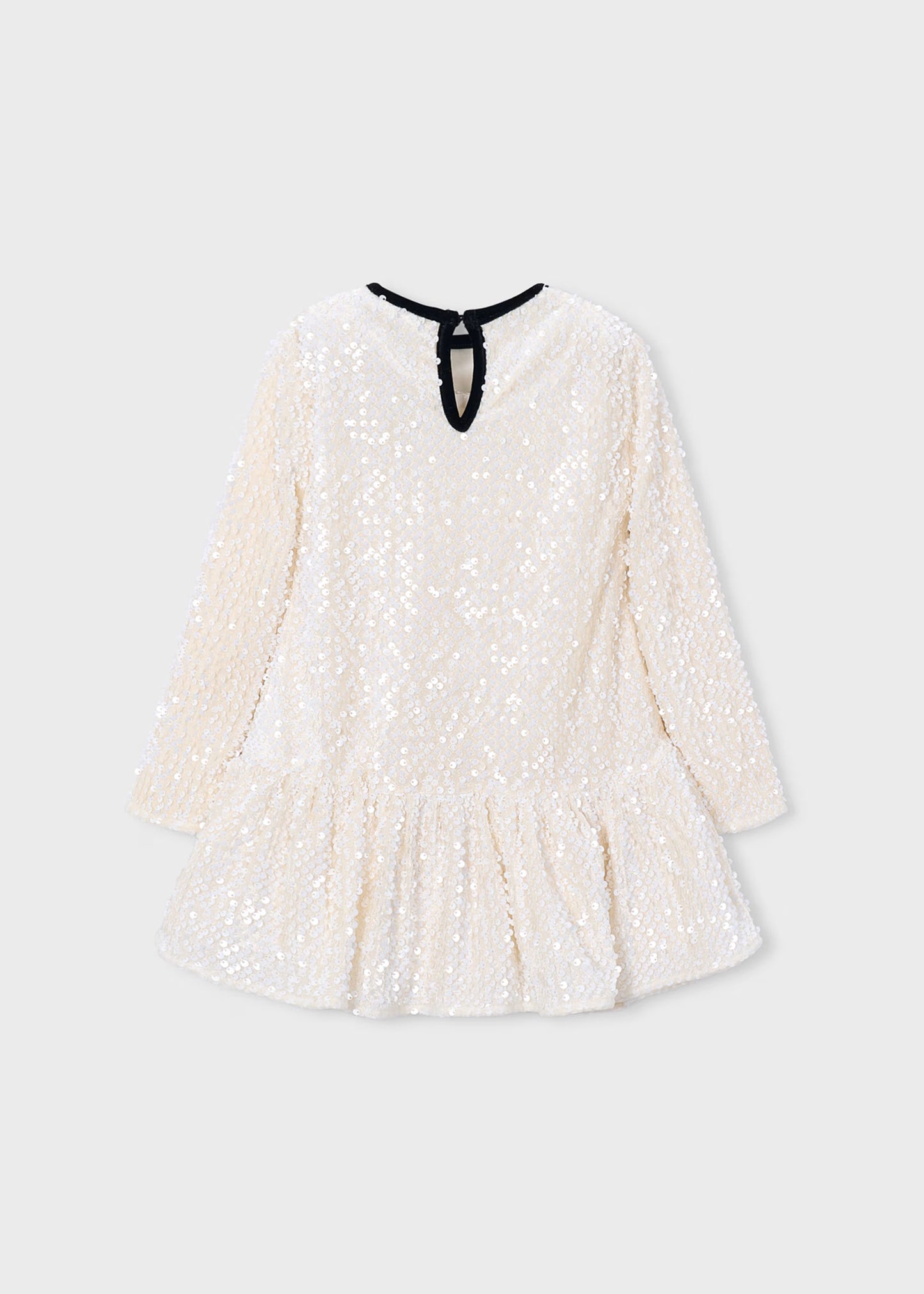 Vestido terciopelo lentejuelas moño mini niña