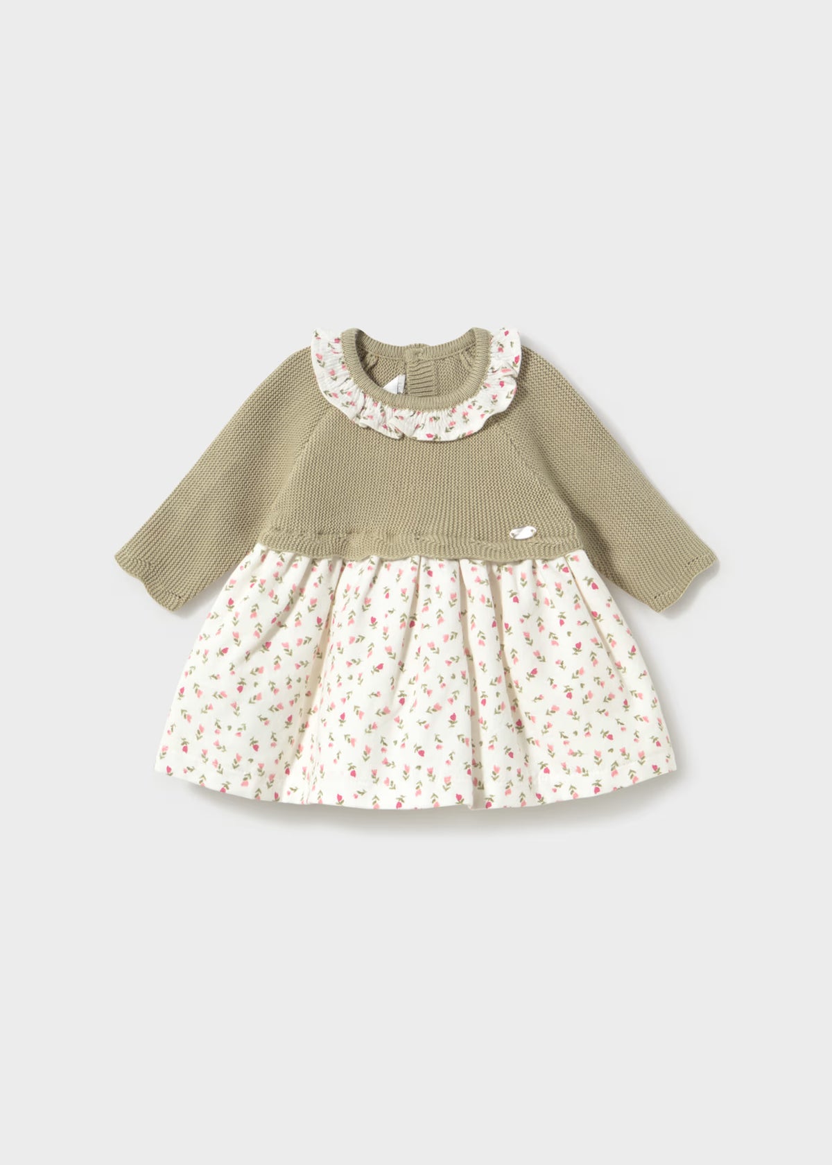 Vestido tricot combinado laurel recién nacida