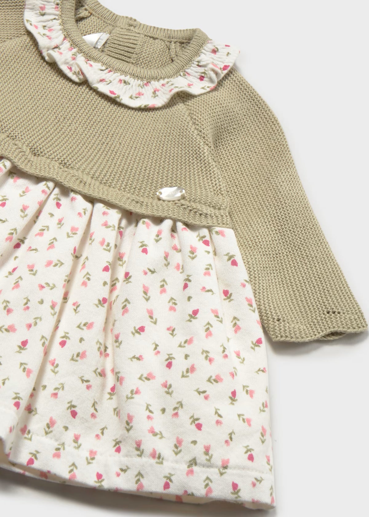 Vestido tricot combinado laurel recién nacida